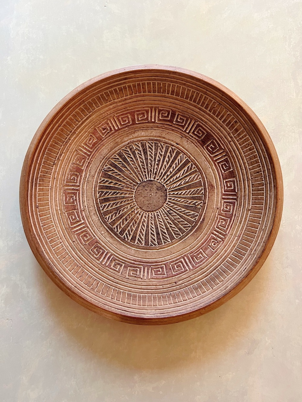 Vintage Terra Cotta Centerpiece Bowl